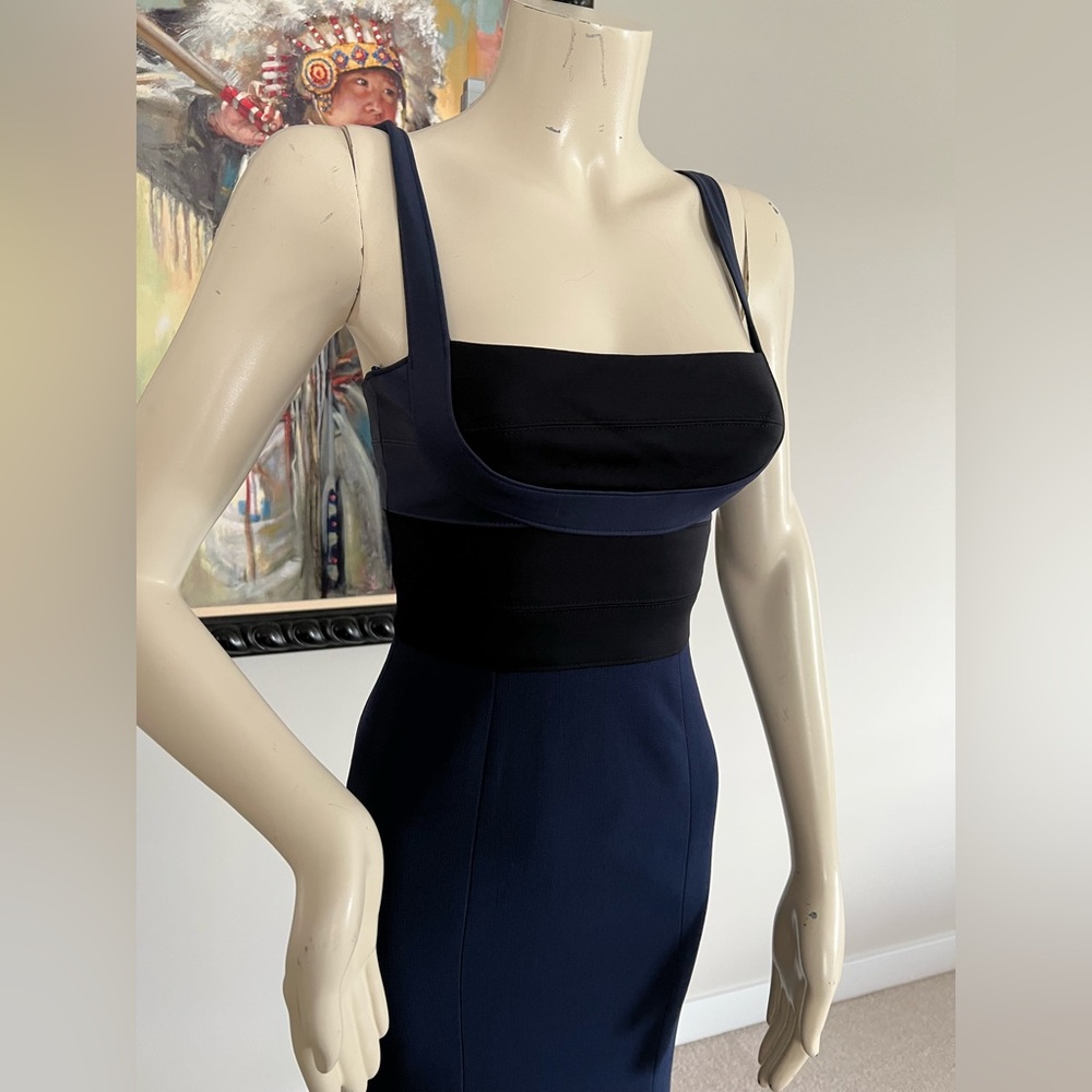 NWT BCBGMaxAzria “Arabella” Gown – Navy/Black – Size 0 - Picture 12 of 14